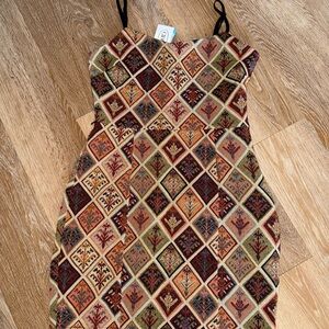 Cider Red and Orange Spaghetti Strap Sundress